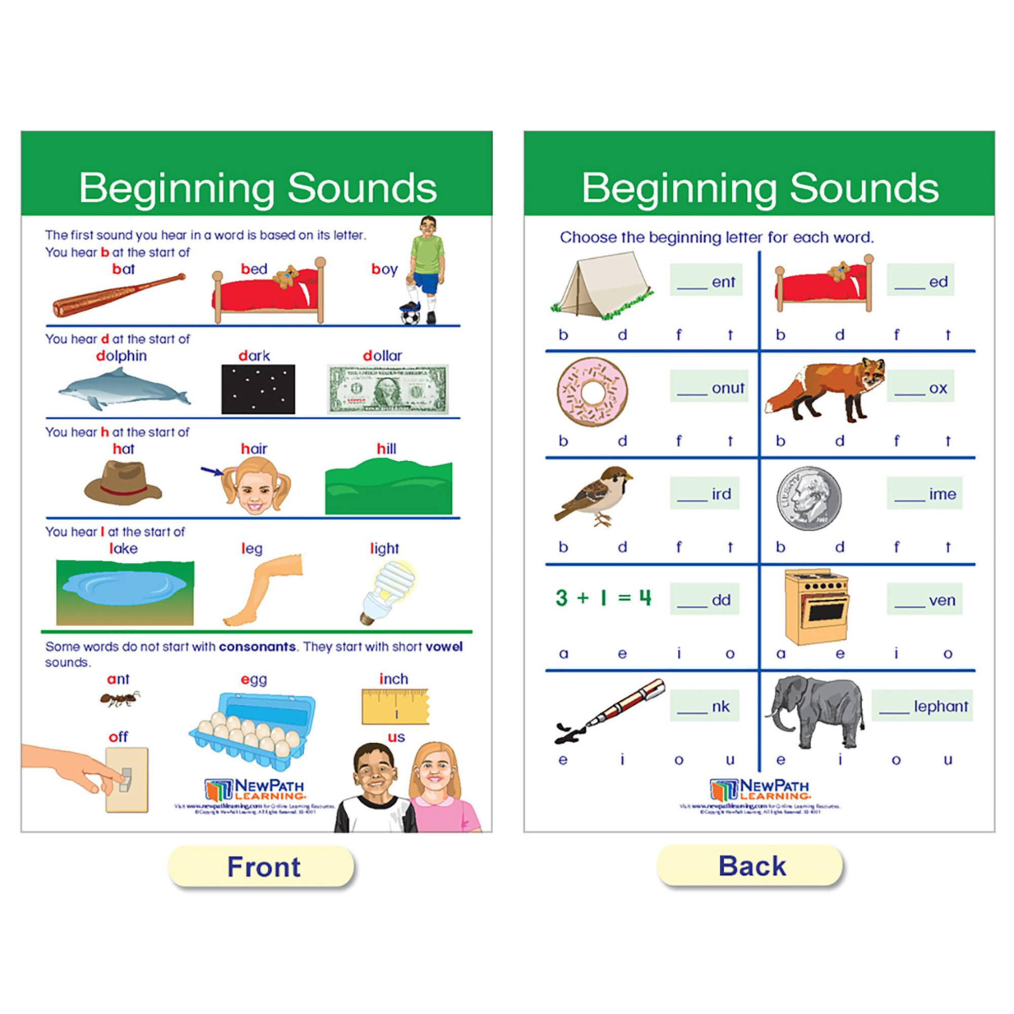 NewPath Learning® 12" x 18" Decoding & Phonics Bulletin Board Charts Set